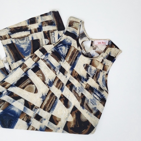 *Free With Purchase* Y2K Abstract Midi Dress Lola Rose - Picture 8 of 10